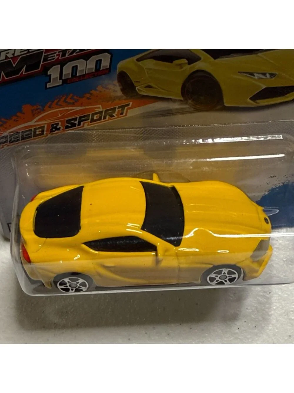 Maisto Toyota Supra Yellow 1:64 Fresh Metal Speed & Sport Diecast NOC